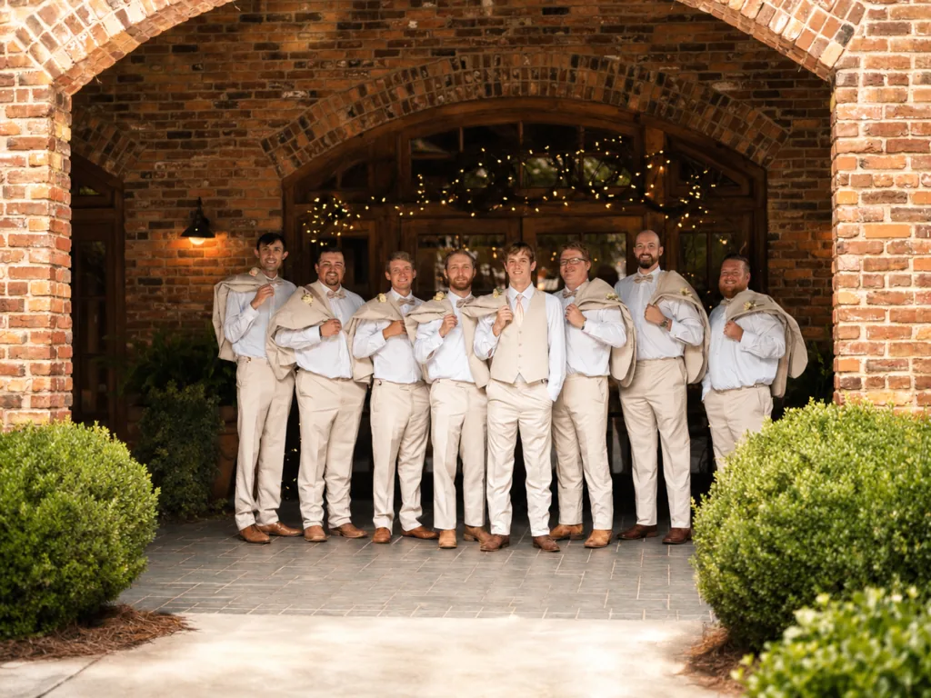 Groomsmen before the ceremony