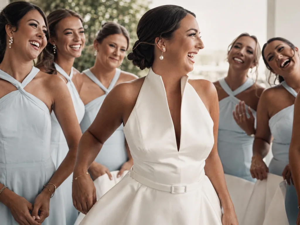 Bridesmaids before the ceremony