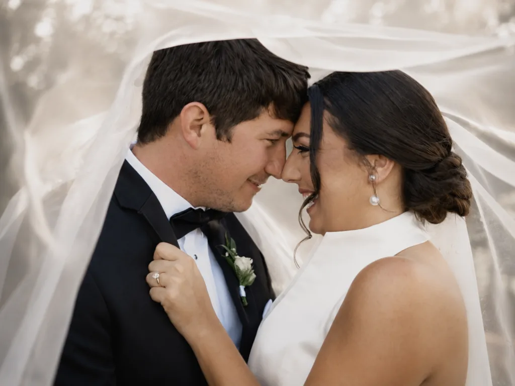 Bride and groom portrait at an Atlanta wedding